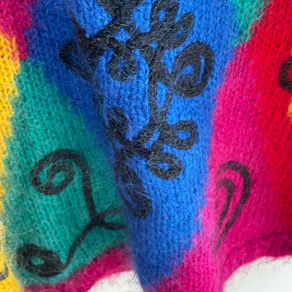 Vintage 90s The Limited Geometric Mohair Sweater - Picture 6 of 11